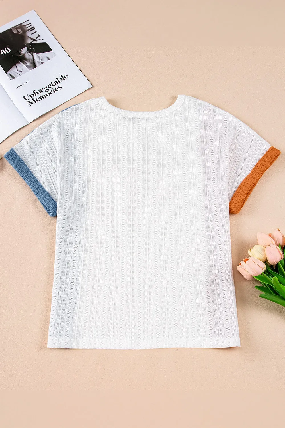 Textured Color Block T Shirt sold by Charming Charlie product image thumbnail 4