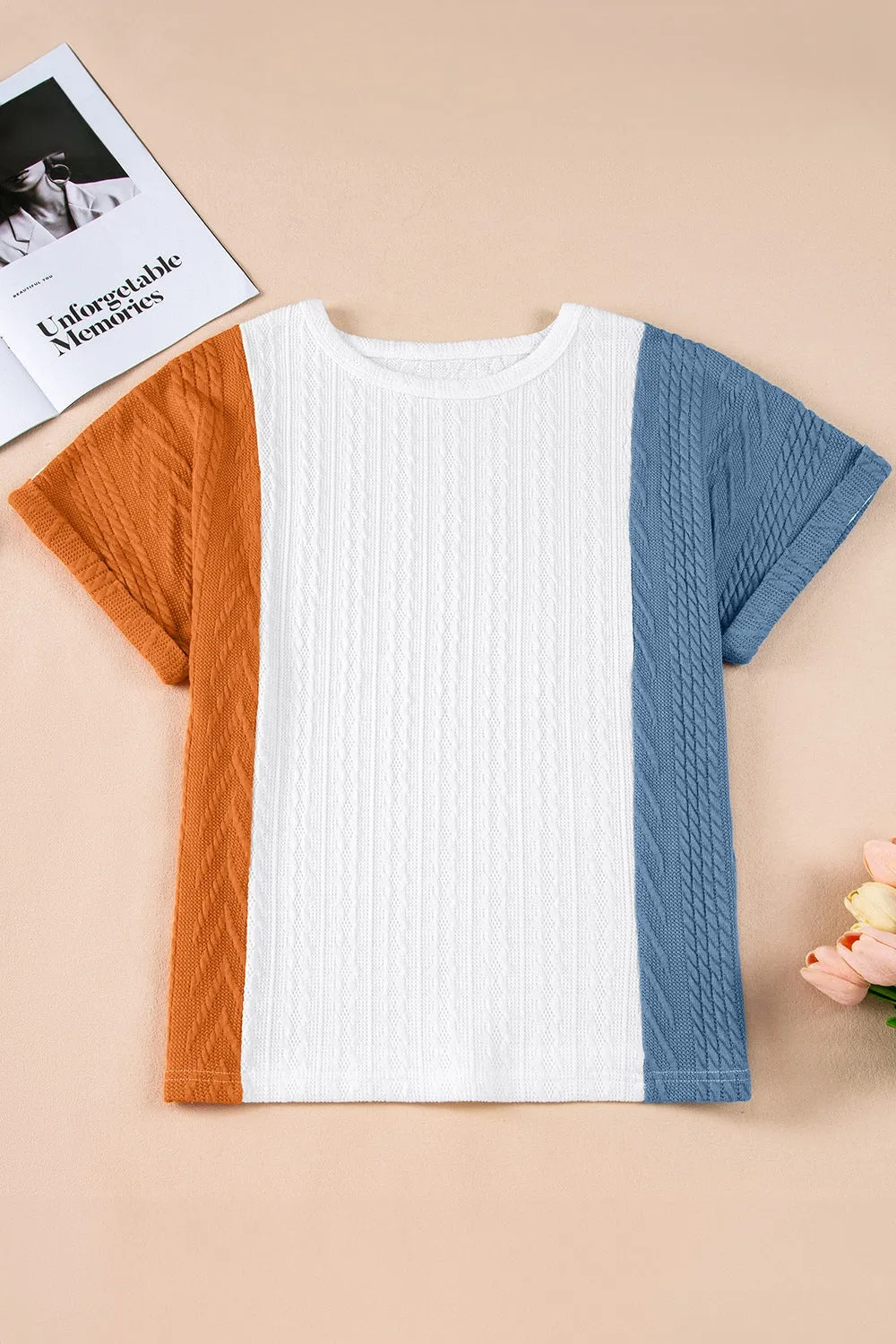 Textured Color Block T Shirt sold by Charming Charlie product image thumbnail 3
