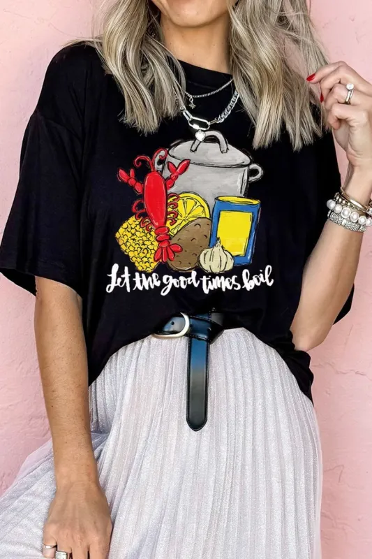 Graphic Round Neck Short Sleeve T-Shirt sold by Charming Charlie