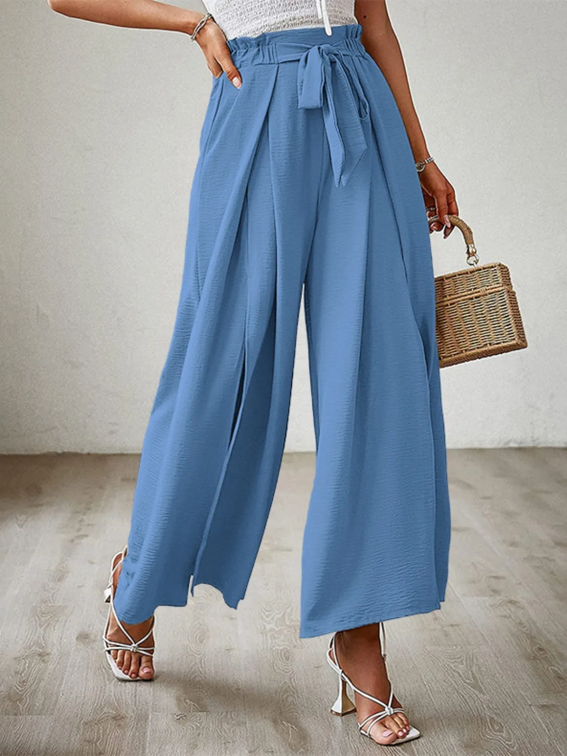 Tied Slit Wide Leg Pants sold by Charming Charlie product image thumbnail 5