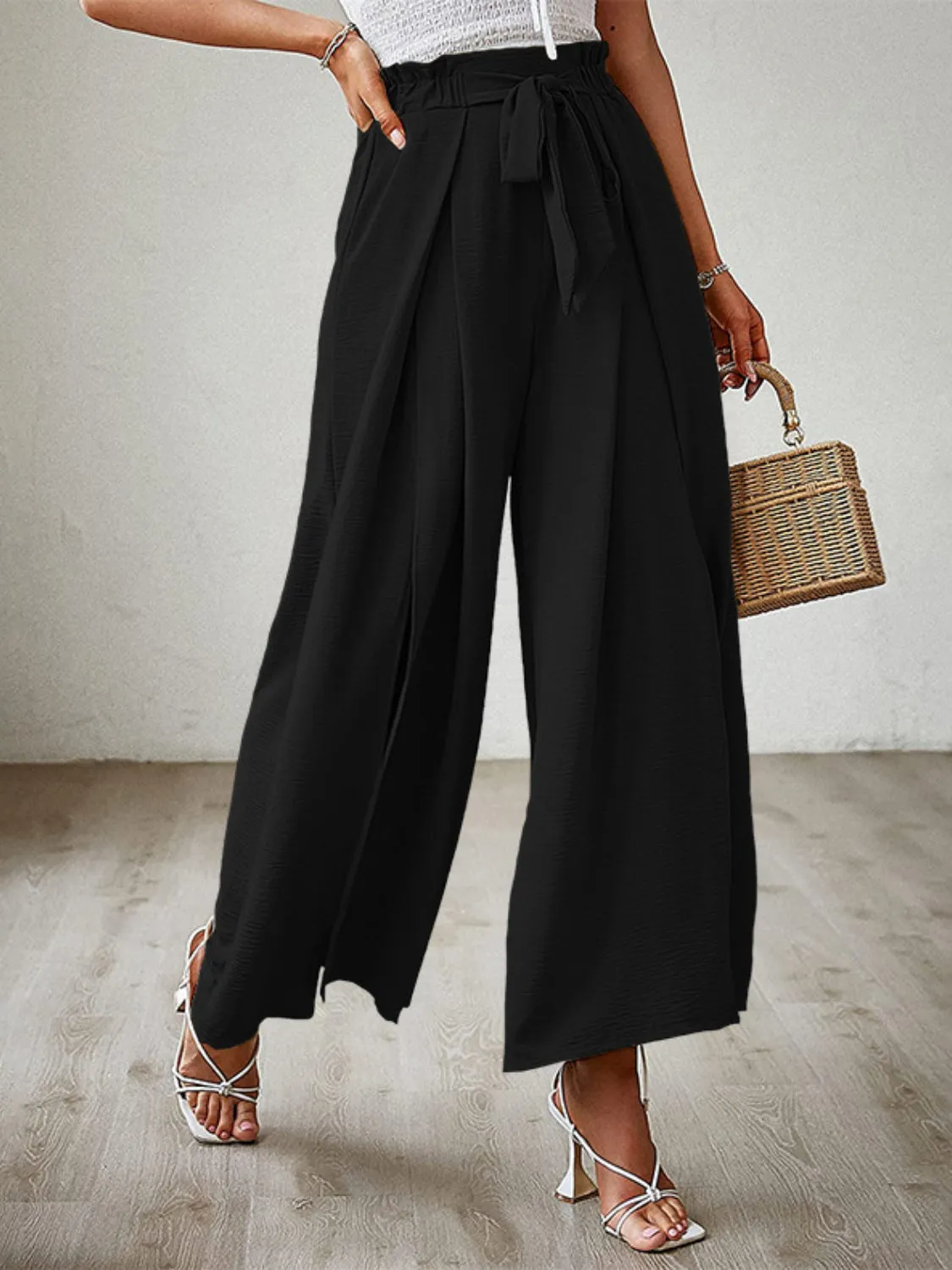 Tied Slit Wide Leg Pants sold by Charming Charlie product image thumbnail 2