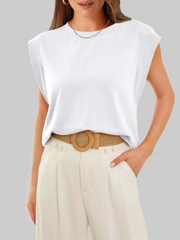 Florira Round Neck Cap Sleeve T-Shirt sold by Charming Charlie