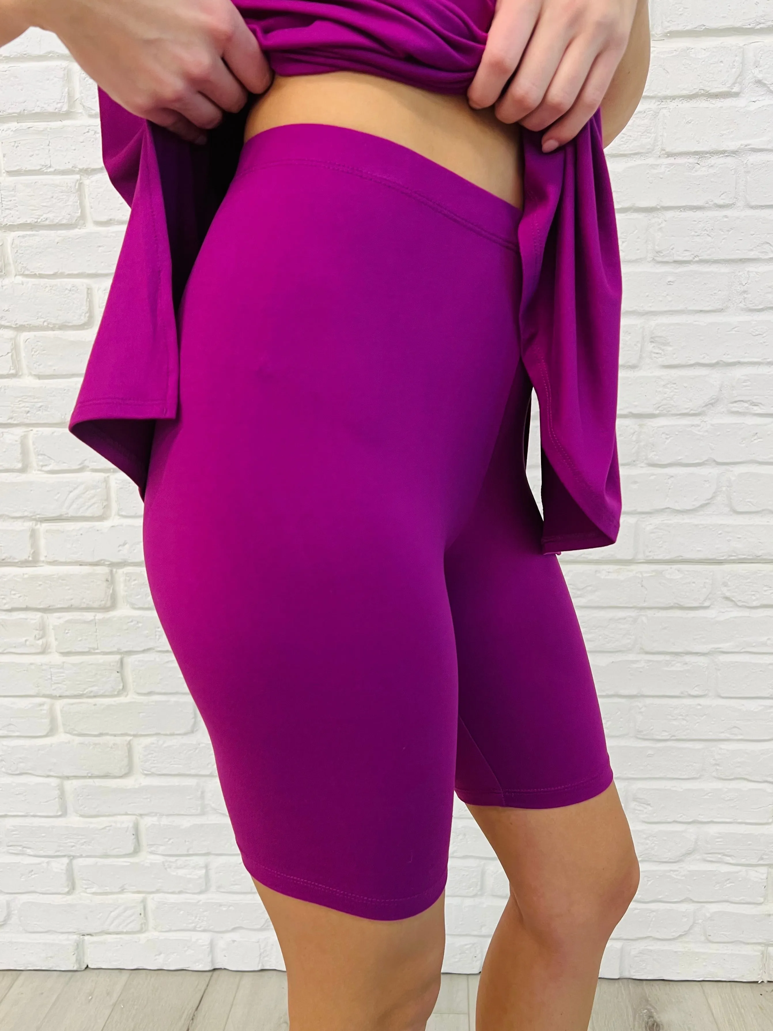 Comfy Cruising Top and Biker Shorts Set in Lt Plum sold by Charming Charlie product image thumbnail 4