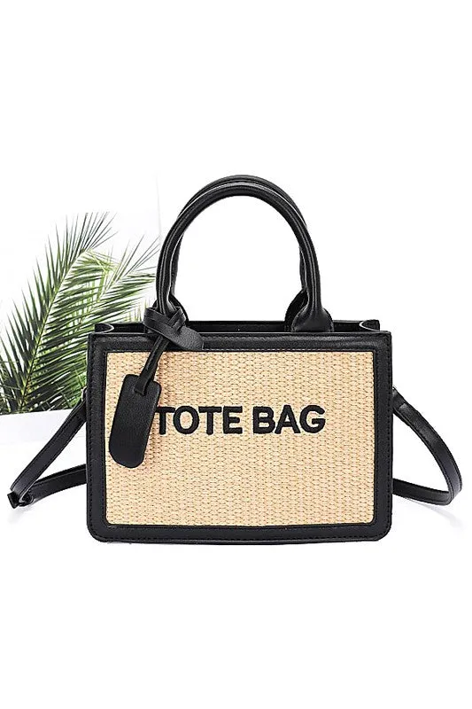 Faux Straw Small Tote Bag sold by Charming Charlie