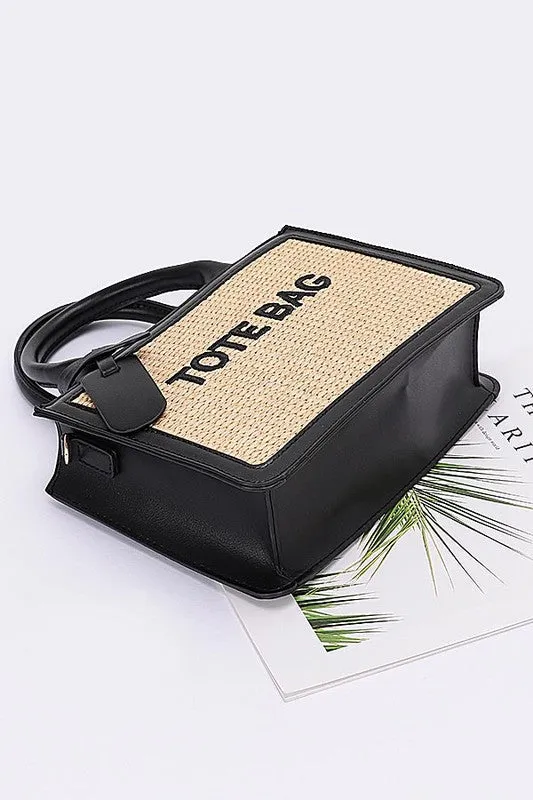 Faux Straw Small Tote Bag sold by Charming Charlie product image thumbnail 4