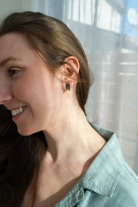 Leaf Studs - Dark Green sold by Charming Charlie product image thumbnail 3