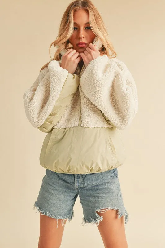 Aemi + Co Half Zip Turtleneck Fleece Sweatshirt sold by Charming Charlie product image thumbnail 2