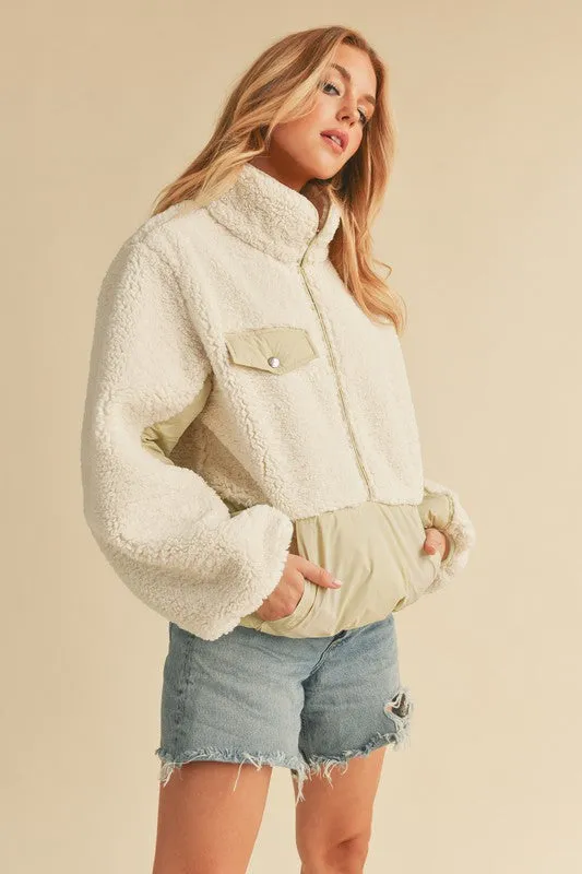 Aemi + Co Half Zip Turtleneck Fleece Sweatshirt sold by Charming Charlie product image thumbnail 4
