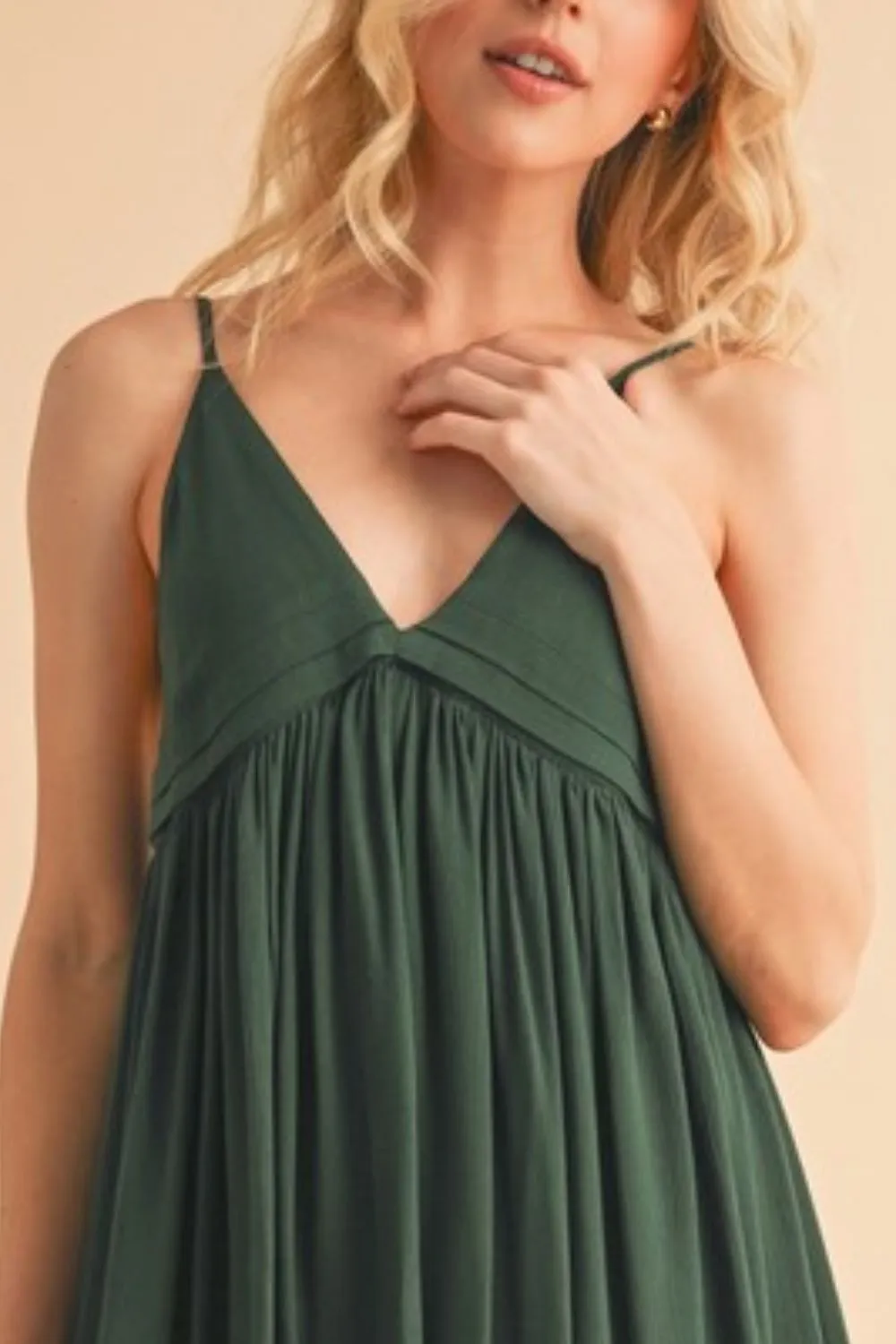 Aemi + Co Ruched Plunge Mini Cami Dress sold by Charming Charlie product image thumbnail 3