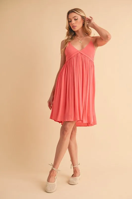 Aemi + Co Ruched Plunge Mini Cami Dress sold by Charming Charlie product image thumbnail 3