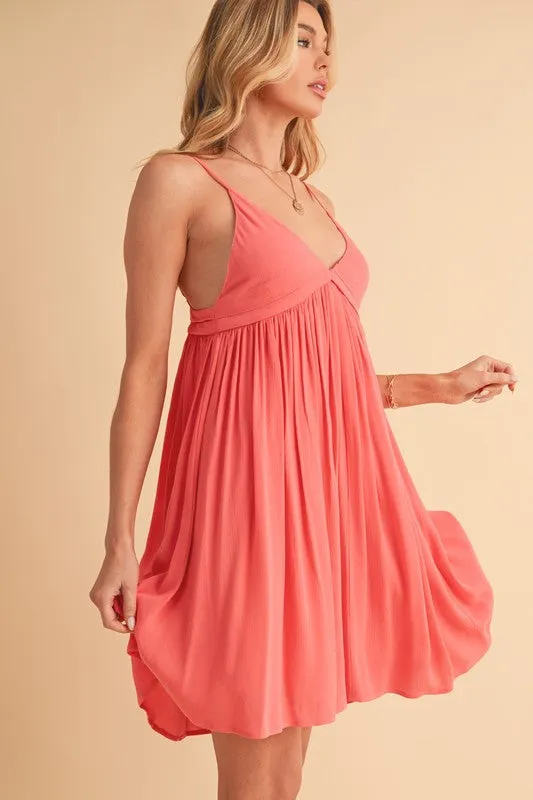 Aemi + Co Ruched Plunge Mini Cami Dress sold by Charming Charlie product image thumbnail 2