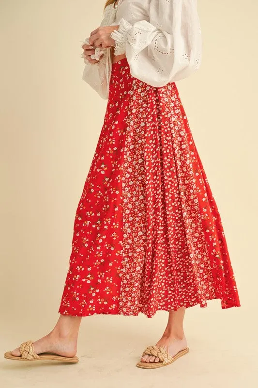 Aemi + Co Floral Elastic Waist Maxi Skirt sold by Charming Charlie product image thumbnail 3