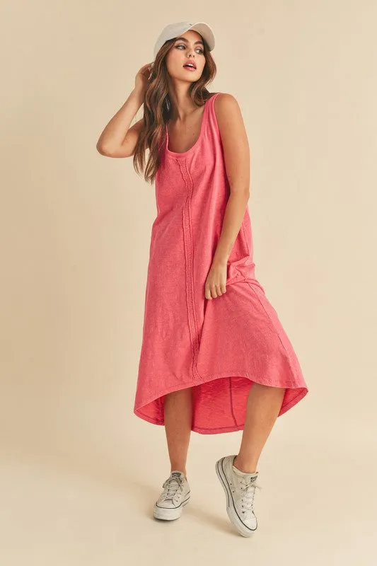 Aemi + Co High-Low Hem Scoop Neck Midi Tank Dress sold by Charming Charlie
