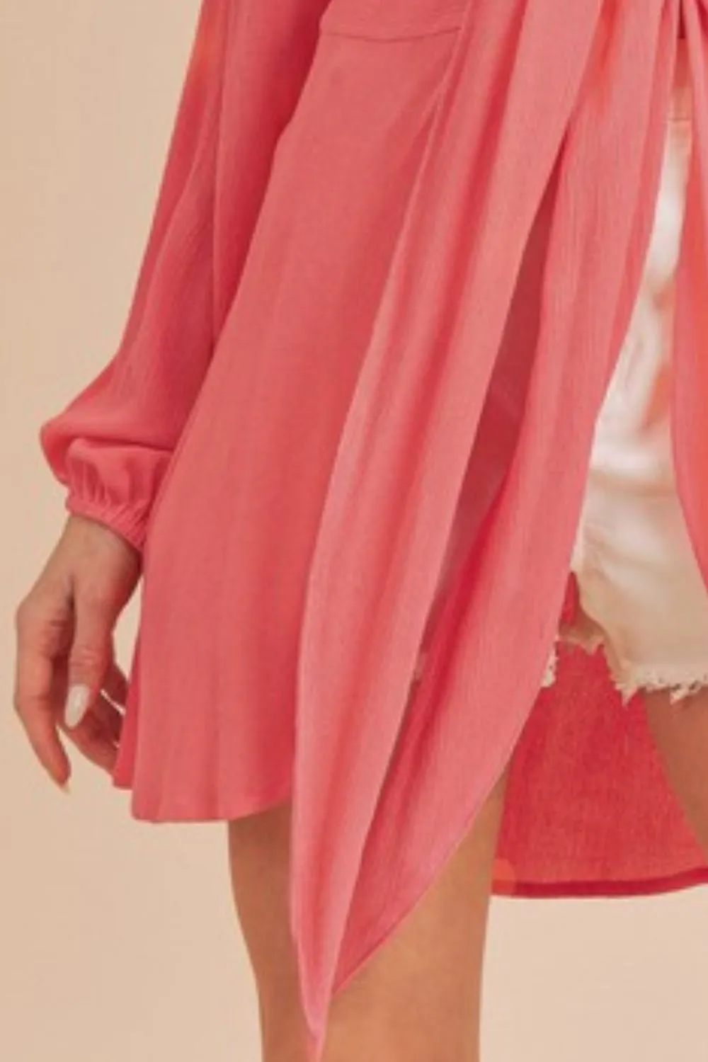 Aemi + Co Tied Collared Neck Long Sleeve Top sold by Charming Charlie product image thumbnail 3