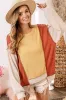 BiBi Waffle-Knit Exposed Seam Color Block Uneven Hem Top sold by Charming Charlie