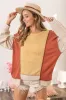 BiBi Waffle-Knit Exposed Seam Color Block Uneven Hem Top sold by Charming Charlie