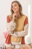 BiBi Waffle-Knit Exposed Seam Color Block Uneven Hem Top sold by Charming Charlie