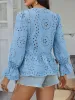 Devine Tie Front Flounce Sleeve Peplum Blouse sold by Charming Charlie