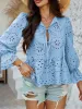 Devine Tie Front Flounce Sleeve Peplum Blouse sold by Charming Charlie