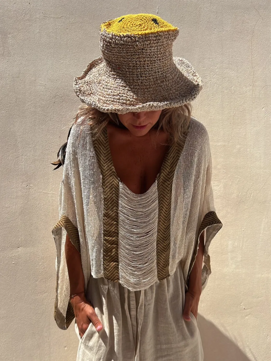 Contrast Scoop Neck Knit Cover Up sold by Charming Charlie product image thumbnail 2