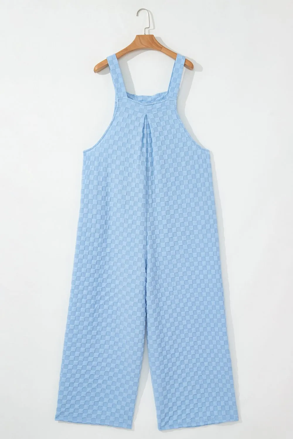 Checkered Pocketed Wide Leg Overalls sold by Charming Charlie product image thumbnail 5