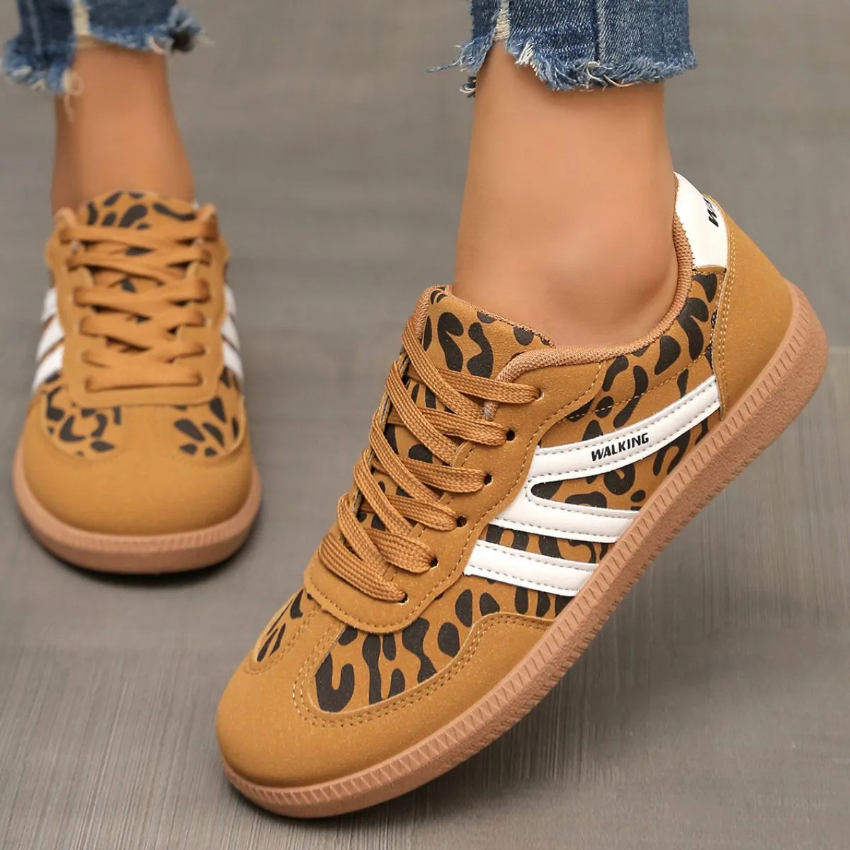 Contrast Lace Up Round Toe Sneakers sold by Charming Charlie product image thumbnail 5