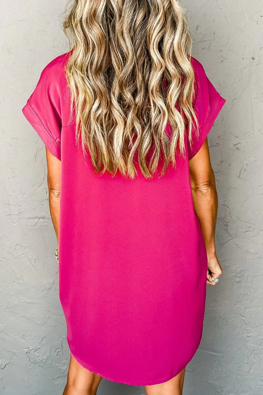 Buttoned Collared Neck Mini Shirt Dress sold by Charming Charlie product image thumbnail 2