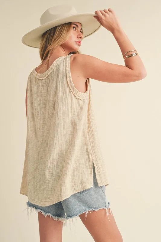 Aemi + Co V-Neck Wide Strap Tank sold by Charming Charlie product image thumbnail 4