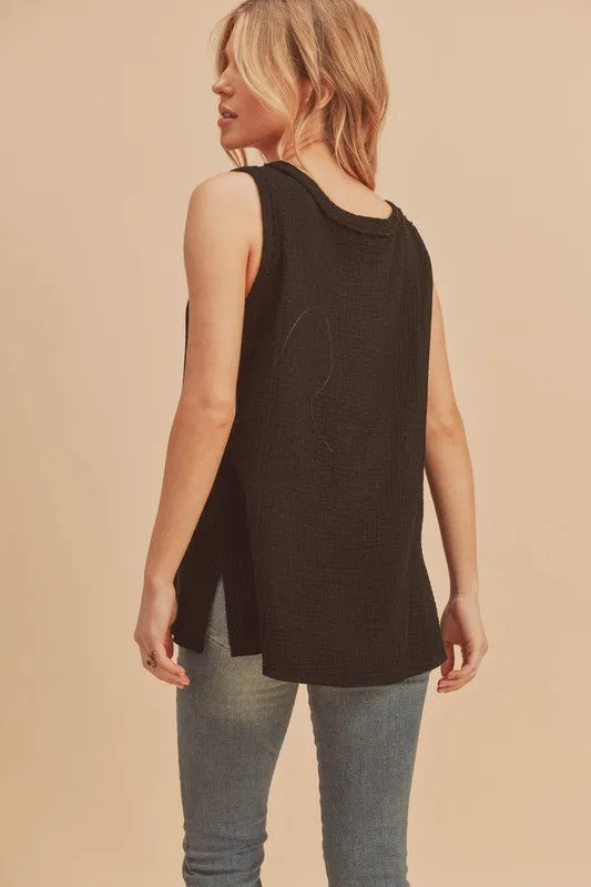 Aemi + Co V-Neck Wide Strap Tank sold by Charming Charlie product image thumbnail 3