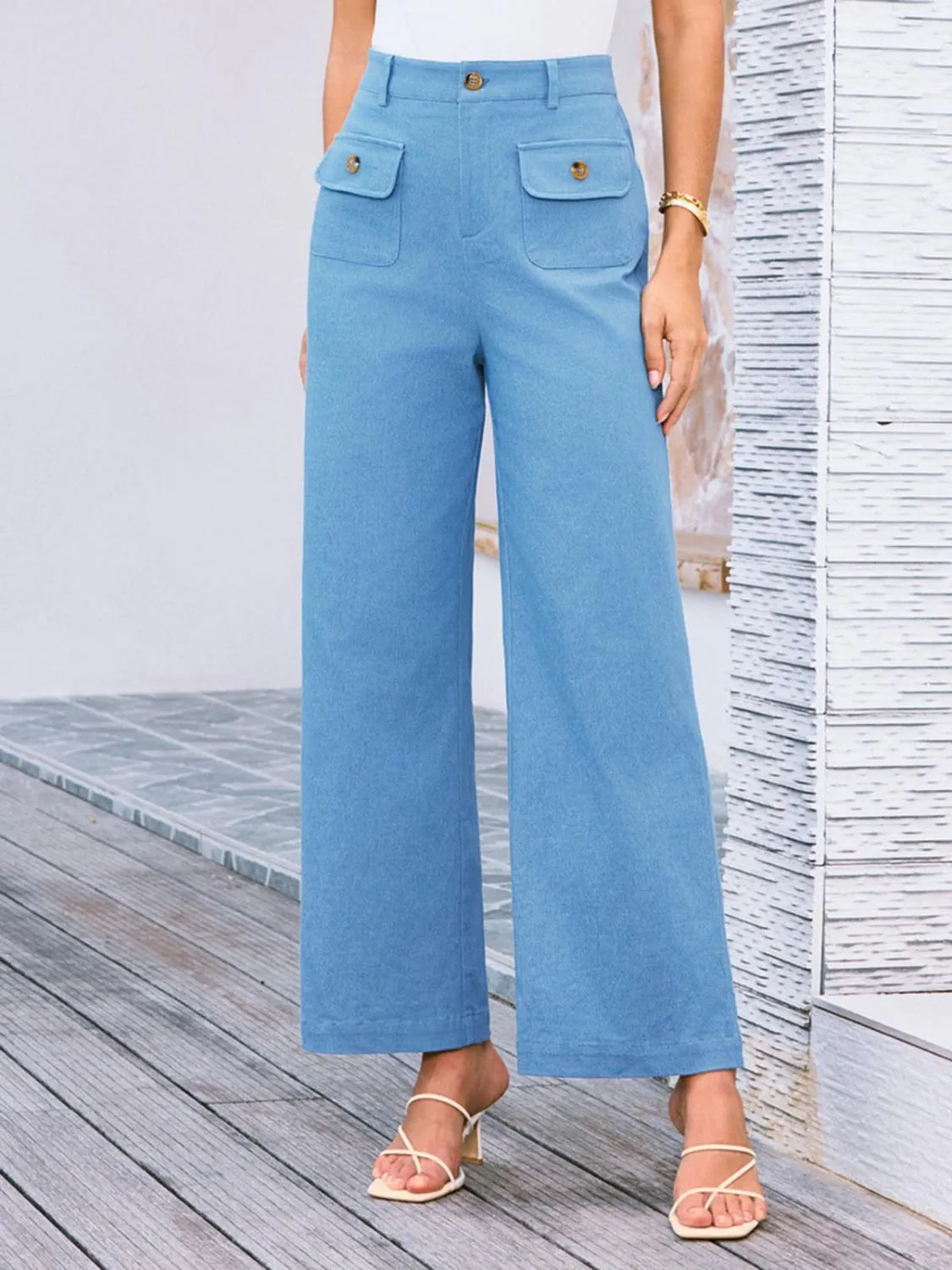 High Waist Wide Leg Pants sold by Charming Charlie product image thumbnail 3