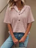 Waffle-Knit Hooded Short Sleeve Blouse sold by Charming Charlie