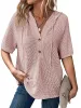 Waffle-Knit Hooded Short Sleeve Blouse sold by Charming Charlie