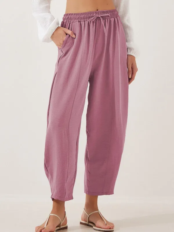 Full Size Drawtising Cropped Jogger Pants Plus Size sold by Charming Charlie