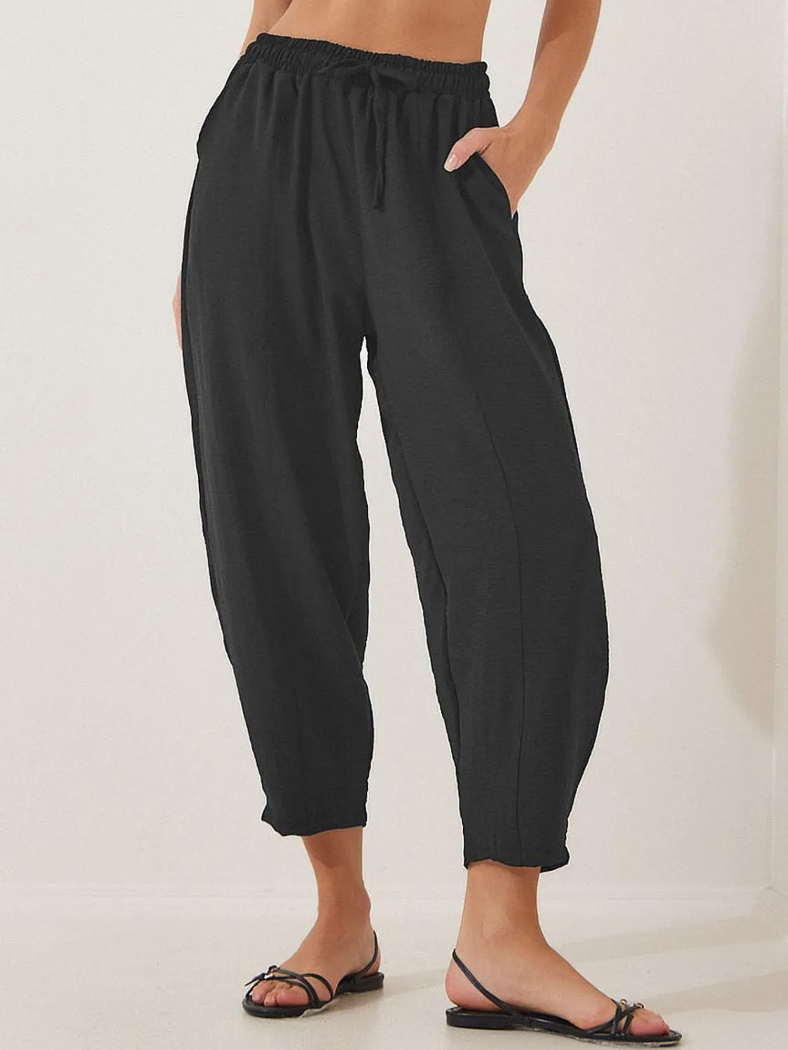 Full Size Drawtising Cropped Jogger Pants Plus Size sold by Charming Charlie product image thumbnail 5