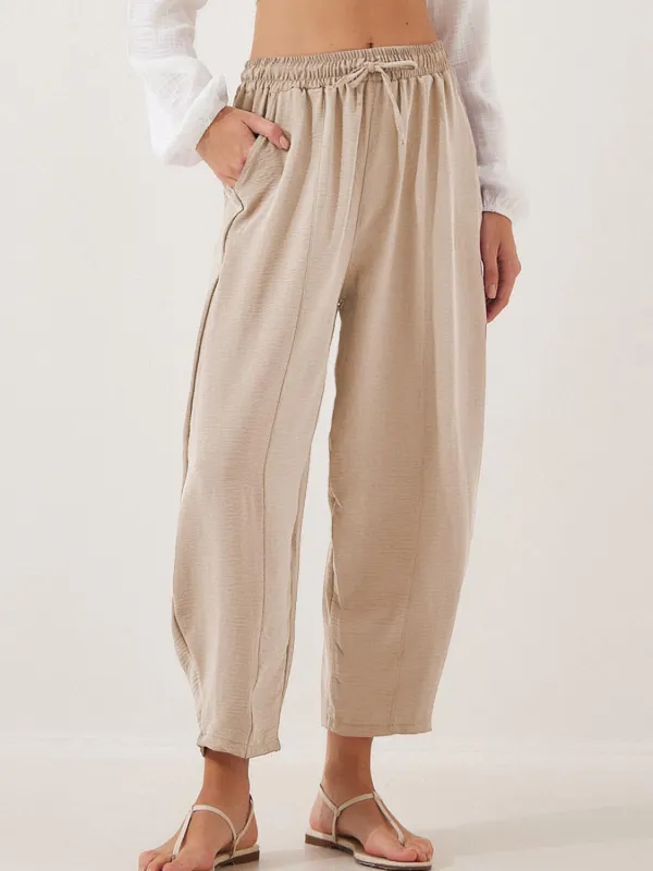 Full Size Drawtising Cropped Jogger Pants Plus Size sold by Charming Charlie