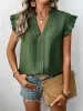 Perfee Ruffled Cap Sleeve Blouse sold by Charming Charlie