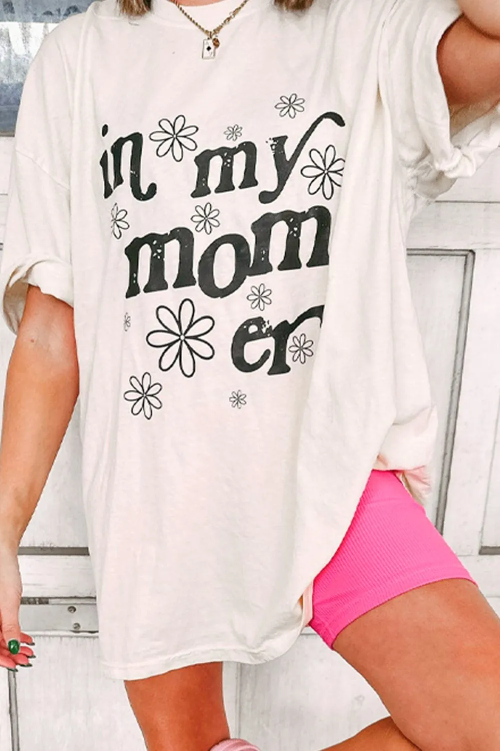 IN MY MOM ERA Round Neck Short Sleeve T-Shirt sold by Charming Charlie