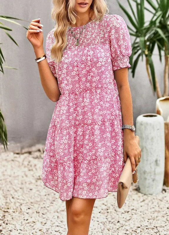 Floral smocked dress sold by Charming Charlie