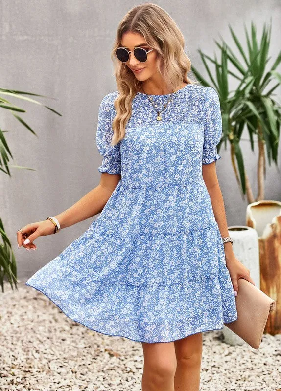 Floral smocked dress sold by Charming Charlie product image thumbnail 2