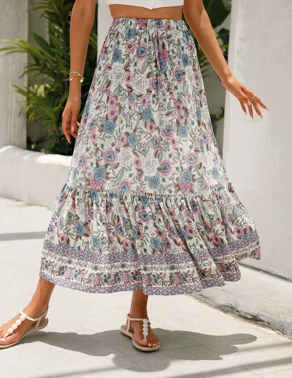 Floral midi skirt sold by Charming Charlie product image thumbnail 2