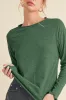 Aemi + Co Lettuce Hemline Round Neck Raglan Sleeve T-Shirt sold by Charming Charlie