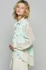 POL Lace Trim Crochet Button Up Denim Jacket sold by Charming Charlie