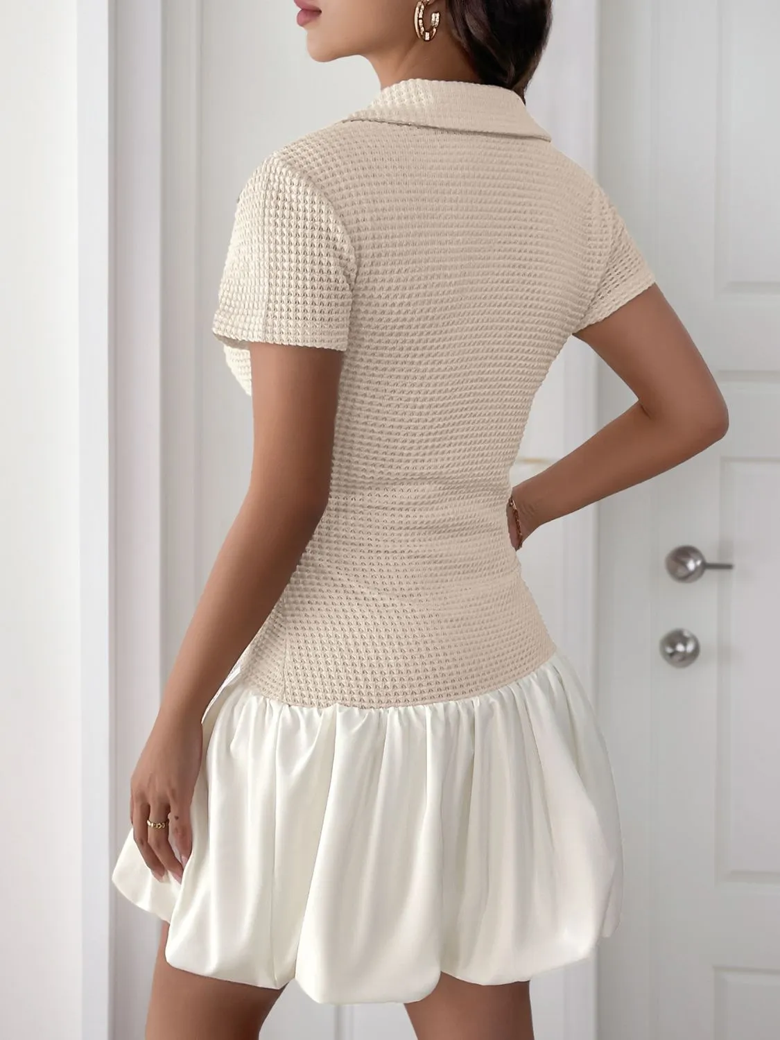 Perfee Johnny Collar Short Sleeve Mini Dress sold by Charming Charlie product image thumbnail 2