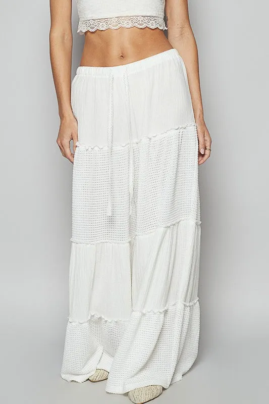 POL Waffle-Knit Drawstring Wide Leg Pants sold by Charming Charlie