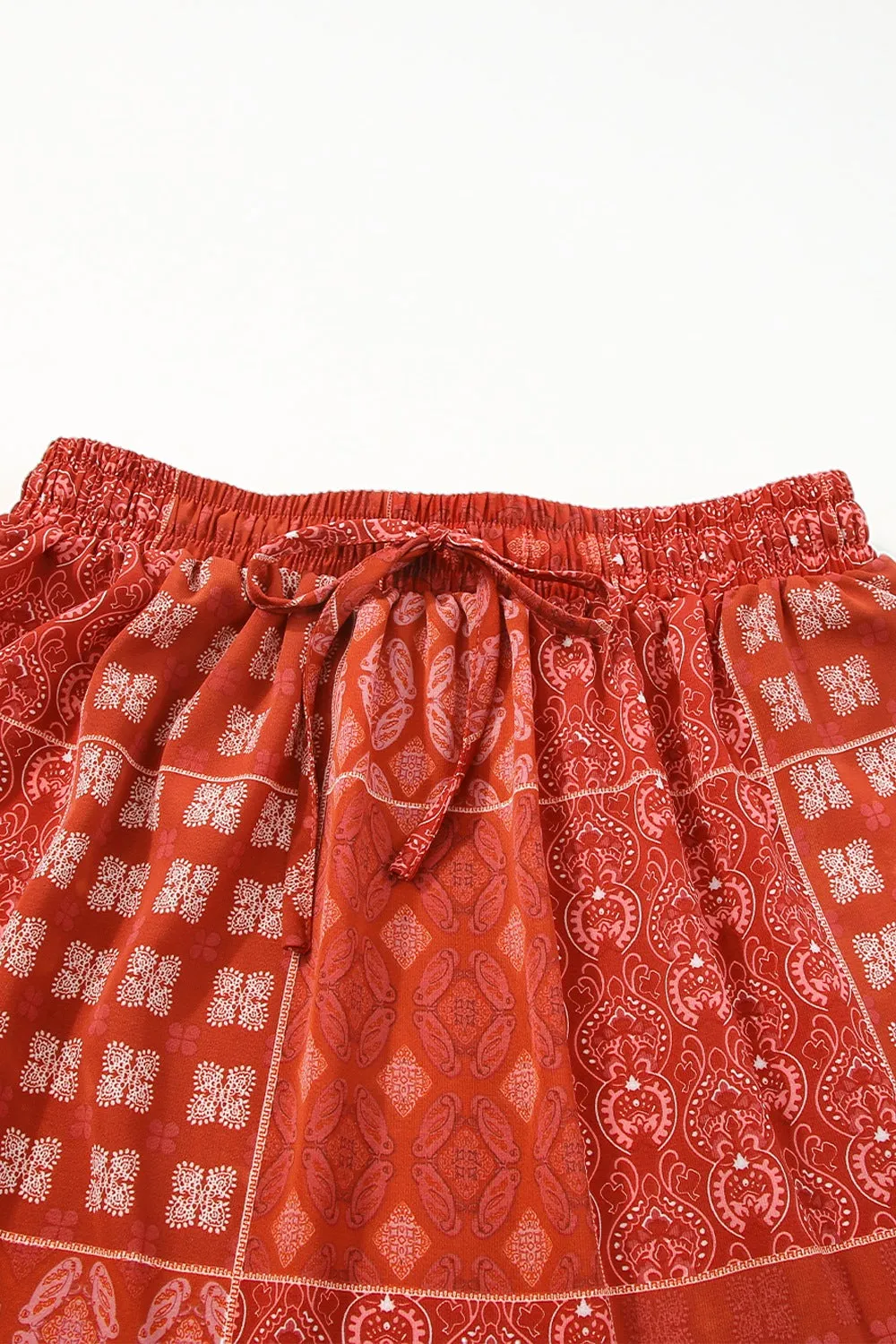 Printed Drawstring Midi Skirt sold by Charming Charlie product image thumbnail 4