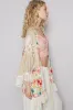 POL Floral Crochet Detail Open Front 3/4 Sleeve Cardigan sold by Charming Charlie