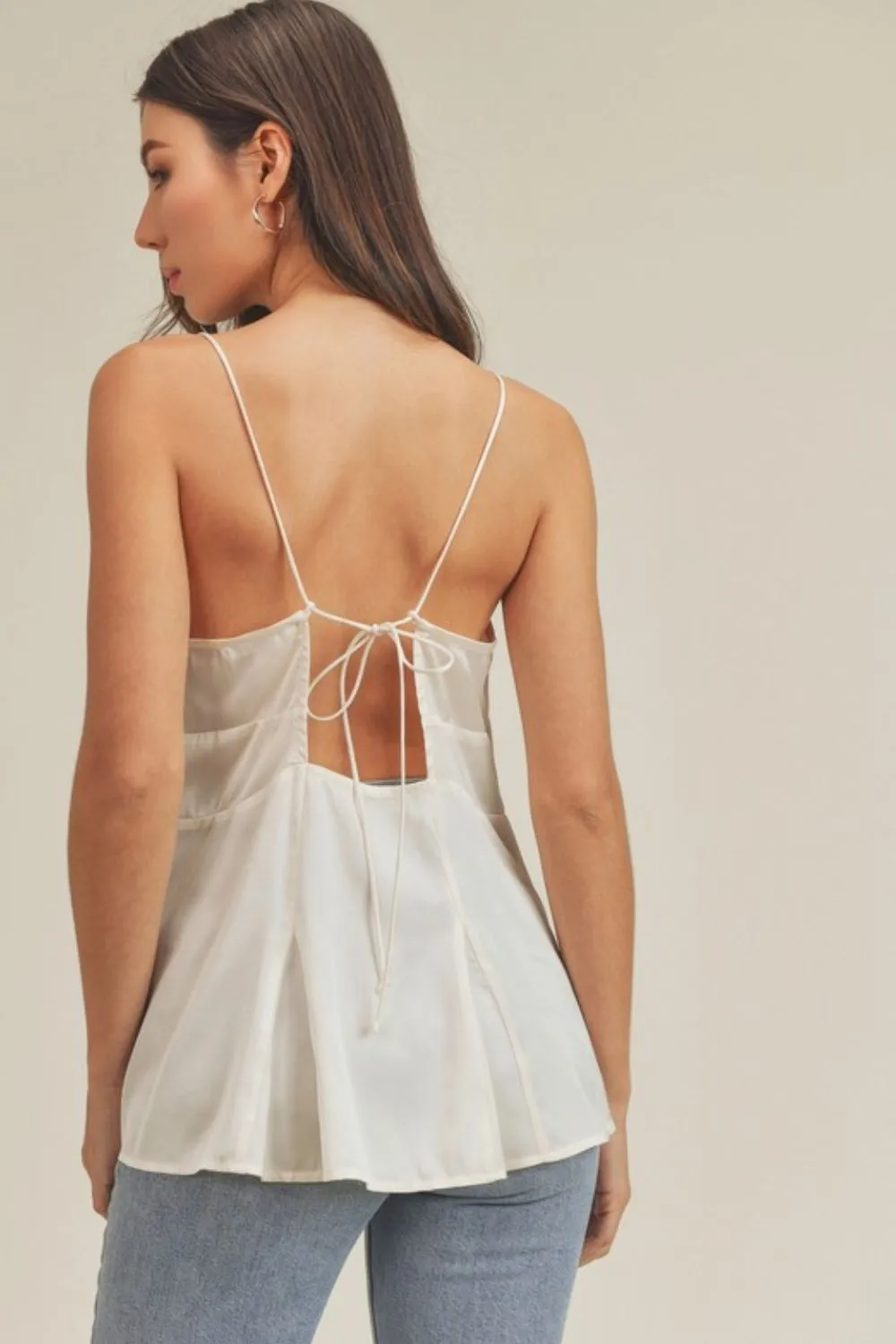 Aemi + Co Tie Back V-Neck Cami sold by Charming Charlie product image thumbnail 4