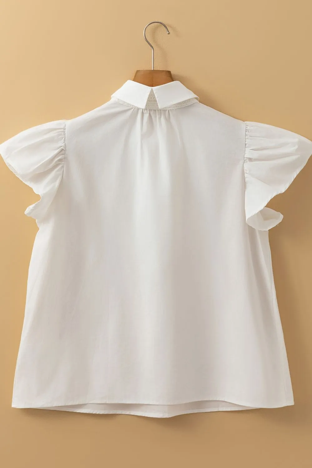 Lace Patchwork Ruffled Cap Sleeve Blouse sold by Charming Charlie product image thumbnail 4