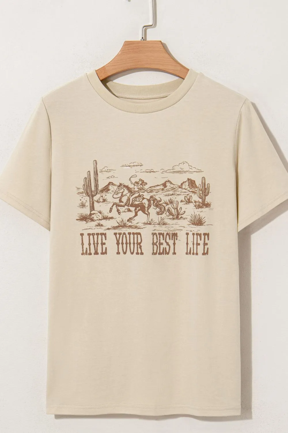 LIVE YOUR BEST LIFE Western Graphic Short Sleeve T-Shirt sold by Charming Charlie product image thumbnail 5