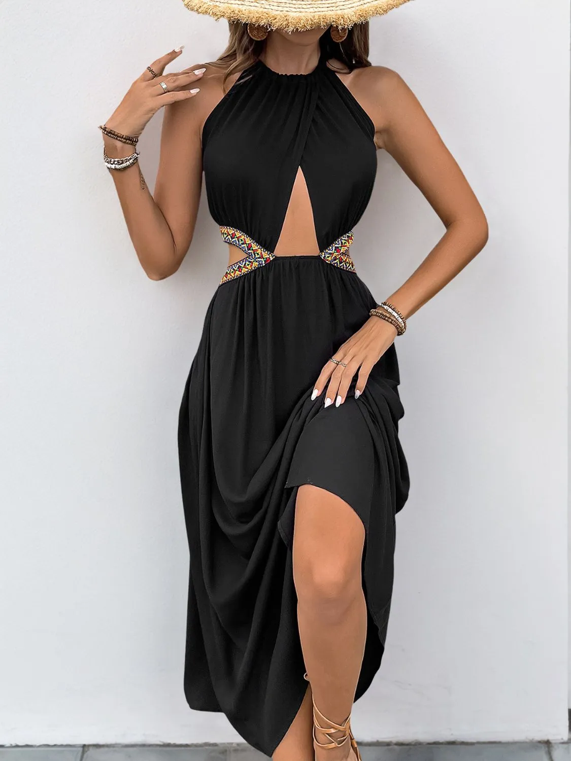 Perfee Cutout Grecian Neck Tied Back Dress sold by Charming Charlie product image thumbnail 4